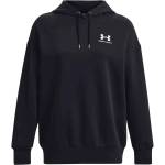 Under Armour Essential flc os hoodie черно, бяло m (1379495-001)