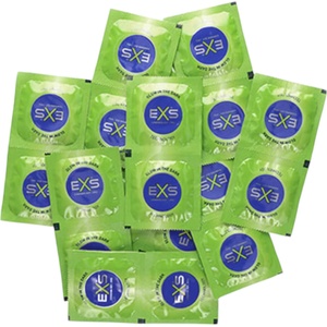 EXS Condoms Glow - светещи в тъмното латексови презервативи (100 бр. ) - desirel