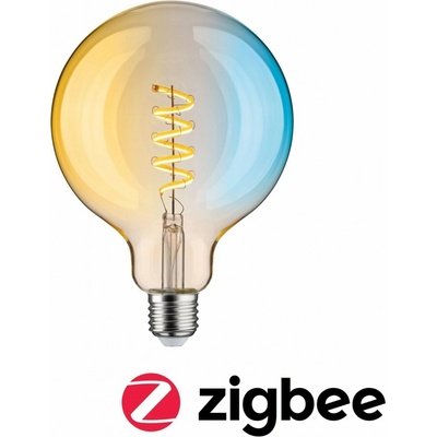 Paulmann Filament 230V Smart Home Zigbee 3.0 LED Globe G125 E27 7,5W měnitelná bílá stmívatelné zlatá