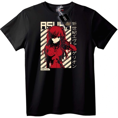 NOONEBRAND Тениска Аска Evangelion - 2XL, Black