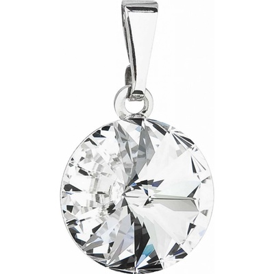 Pavona Přívěsek bižuterie s křišťálem Preciosa bílý kulatý 54001.1 Krystal
