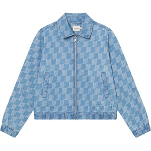 DEDICATED Дамско ежедневно яке DEDICATED Women's Jacket Sunna Denim Casual jacket - Denim Pepita Cats Light Blue - размер XS (103-2441-0311)