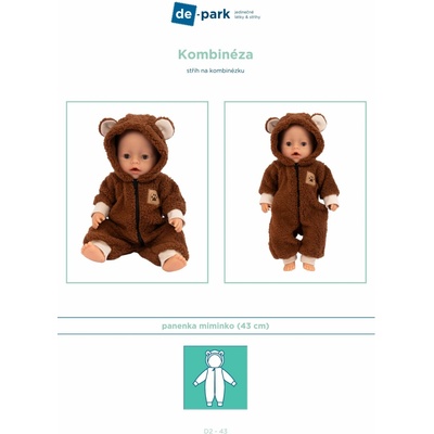 de-park Papírový střih na panenku - Kombinéza
