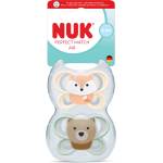 Nuk Perfect Match биберон залъгалка, силикон, 0-2 мес. , 2 бр. , AIR, Лисица/Мече (10174005)