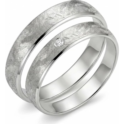Eppi Titanové svadobné obrúčky s diamantom Kylies RW50215