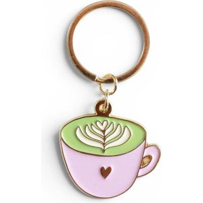 Přívěsek na klíče Bella Rose Matcha, fialová kov