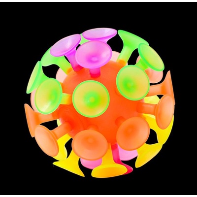 SPORTO Míček s přísavkami a světlem 10cm