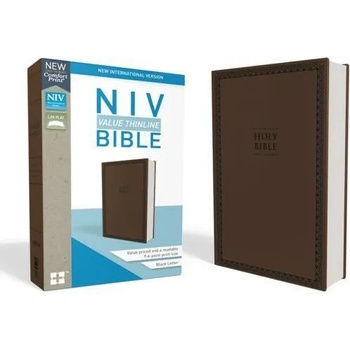 NIV, Value Thinline Bible, Imitation Leather, Brown