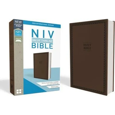 NIV, Value Thinline Bible, Imitation Leather, Brown | Zondervan