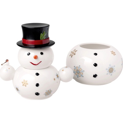 Villeroy & Boch Christmas Toys Memory dekorace Sněhulák dóza 20,5x18x31 cm