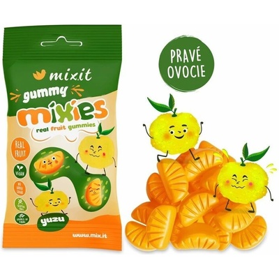 Mixit Ovocné Mixies Yuzu prírodný želé bonbóny 35 g