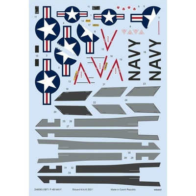 Eduard F 4B Navy Decals 1:48