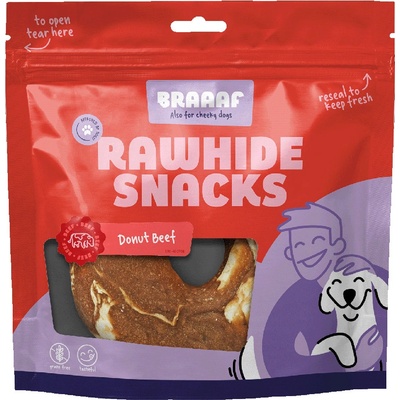 Braaaf Donut hovädzie s treskou ø 10 12 cm 1 kus 120 g