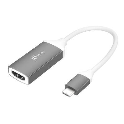 Адаптер j5create JCA153G, USB-C към 4K HDMI, Сив (J5-JCA153G)