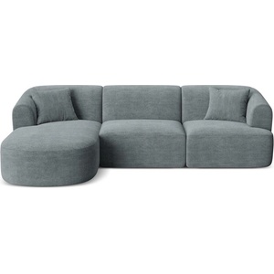 Cosmopolitan Design Тъмносив ъглов диван от рипсено кадифе (ляв ъгъл) Campi - Cosmopolitan Design (COS_LC_L_266_F1_CAMPI6)