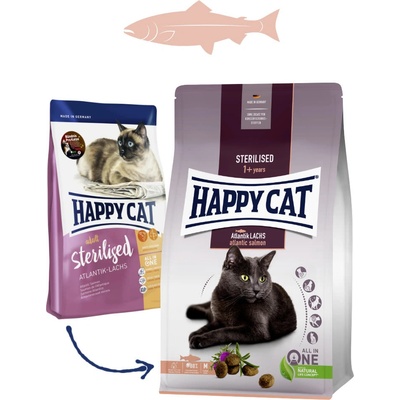 Happy Cat Sterilised Atlantik Lachs Losos 300 g
