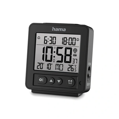 Hama 00185895 RHODOS DCF черен будилник (00185895)