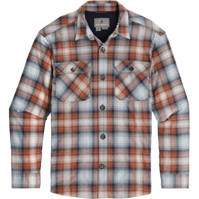 Royal Robbins Мъжка риза с копчета Royal Robbins Snowcap Lined Flannel L/S Shirt - Steel Blue Tioga Pld (033-2890-0311)