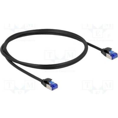 Delock 80227 patch S/FTP Cat 6a RJ45 vidlice z obou stran 1m černý