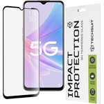 Techsuit Oppo A58 5G / A78 5G - 111D пълно покритие / пълно залепено стъкло - черен (KF2312419)