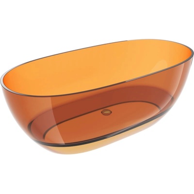 Mexen Pure ръжда вана свободностояща прозрачна 170 x 80 см, хромиран изпускател - 58071708006 (58071708006)