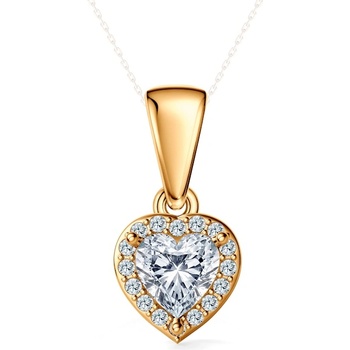 SAVICKI Висулка This is Love: злато, диаманти с шлифовка " сърце