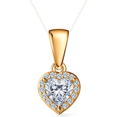 SAVICKI Висулка This is Love: злато, диаманти с шлифовка " сърце