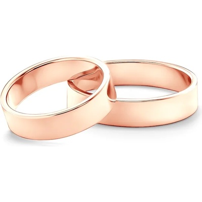 SAVICKI Сватбени халки: розово злато, плоски. 5 мм