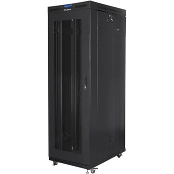 Lanberg Комуникационен шкаф Lanberg FF01-8042-23BL, 19", 42U, 212.8 x 100 x 80 cm, товароносимост до 1200кг, черен (FF01-8042-23BL)