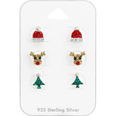 iŠperky set strieborných náušníc Vianoce ID|294819