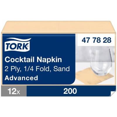TORK papírové ubrousky 2V slonová kost 200ks 24x24cm