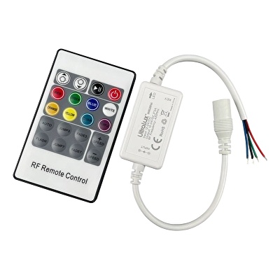 ULTRALUX КОНТРОЛЕР ЗА rgb led ОСВЕТЛЕНИЕ ultralux МИНИ 72w/144w 6a 12v/24v dc (mnrgbrf6a)