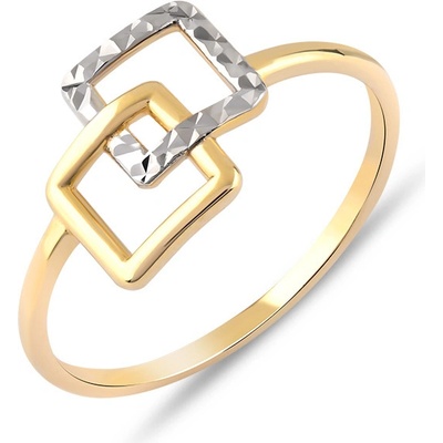 Lillian Vassago Prsteň v kombinovanom zlate, štvorce LLV06 GR142