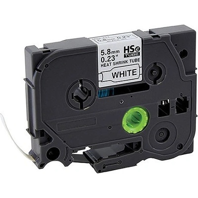 Compatible Съвместима лента с Brother HSe-211, 5, 8mm x 1, 5m, черен печат / бял фон (HSE211)