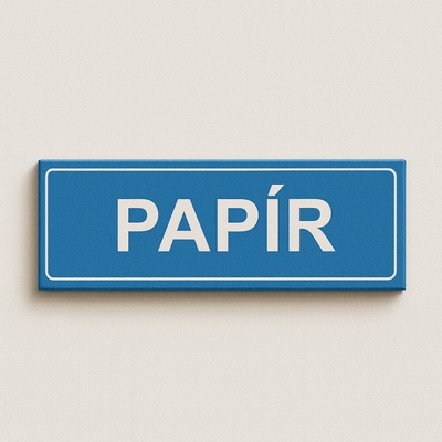 Traiva s.r.o Tříděný odpad Papír Verze: Samolepka 290 x 100 mm tl. 0.1 mm - Kód: 02066