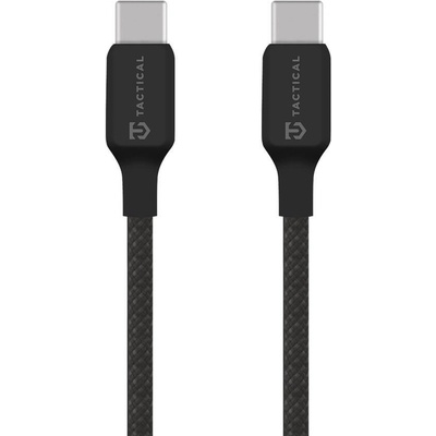 Tactical Здрав кабел с въжена оплетка и бързо зареждане за устройства с USB-C порт - Tactical Stitch Thread USB-C to USB-C Cable 60W (100 см) (черен) (57983126594)
