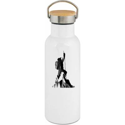 123TRIKO termoska Lezec v oblacích, černý potisk 500 ml