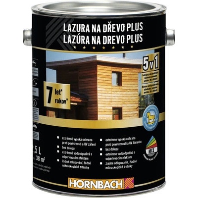 Hornbach Lazura na dřevo Plus 2,5 l Antracitová