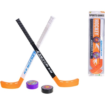 Hokejky 57 cm + 2 puky