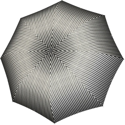 Doppler Fiber Flex AC Black & White Traced dámsky holový vystreľovací dáždnik