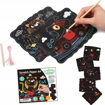 Kteatívna sada vyškrabovacích papierikov Woopie ART & FUN 7 dielov