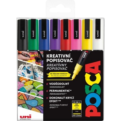 Uni Posca 3M sada 8ks základní