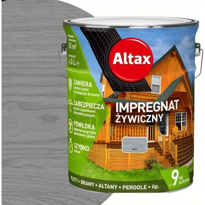 Impregnace na dřevo Altax 4,5 l szary proti plísním voděodolná