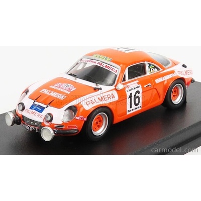 Trofeu Renault Alpine A110 N 16 Rally Firestone 1976 I.sunsundegui J.larrinaga Oranžová Bílá 1:43