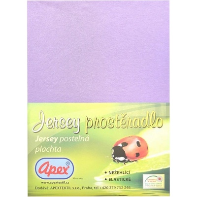 Apex jersey prostěradlo Fialové 180x200