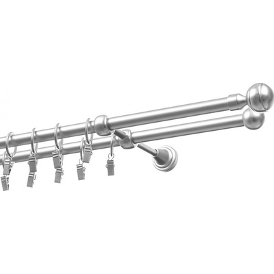 GAROL Kovová garnýž Koule trio dvojitá exclusive satyna komplet 120 cm