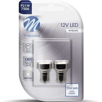 m-tech LED P21W 19xSMD2835 White комплект (LB107W)
