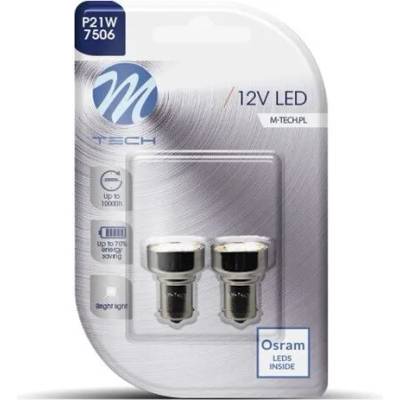 m-tech LED P21W 19xSMD2835 White комплект (LB107W)