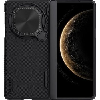 Huawei NILLKIN Super Frosted Shield Prop Калъф + Скрийн Протектор за Huawei Mate X6 - Черен, MagSafe, Камера Капак, Стойка