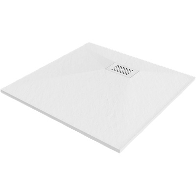 Mexen Hugo квадратен поддушов под SMC 80 x 80 cm, бял, капачка бяла - 42108080-W (42108080-W)